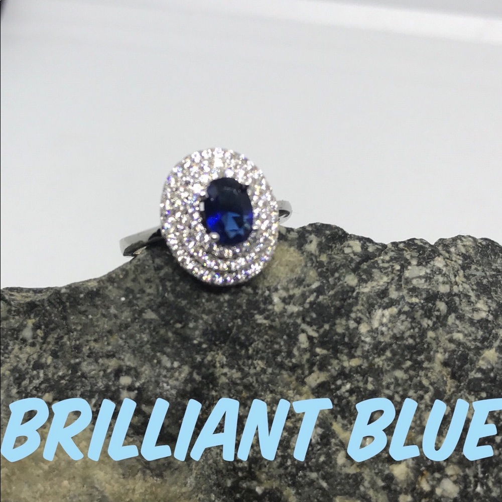 Blue gemstone ring